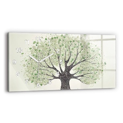 Horloge murale horizontale Grand arbre nature
