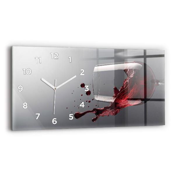 Horloge horizontale en verre Lampe de vin rouge