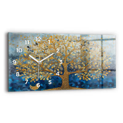Horloge murale horizontale Arbre abstrait