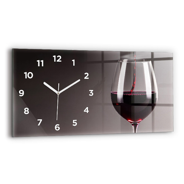 Horloge rectangulaire horizontale Lampe de vin rouge