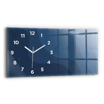 Horloge rectangulaire horizontale Vagues bleues