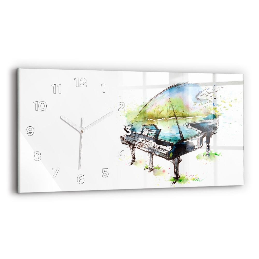 Horloge murale horizontale Illustration des 4 saisons