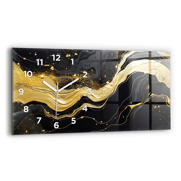 Horloge murale horizontale Marbre doré