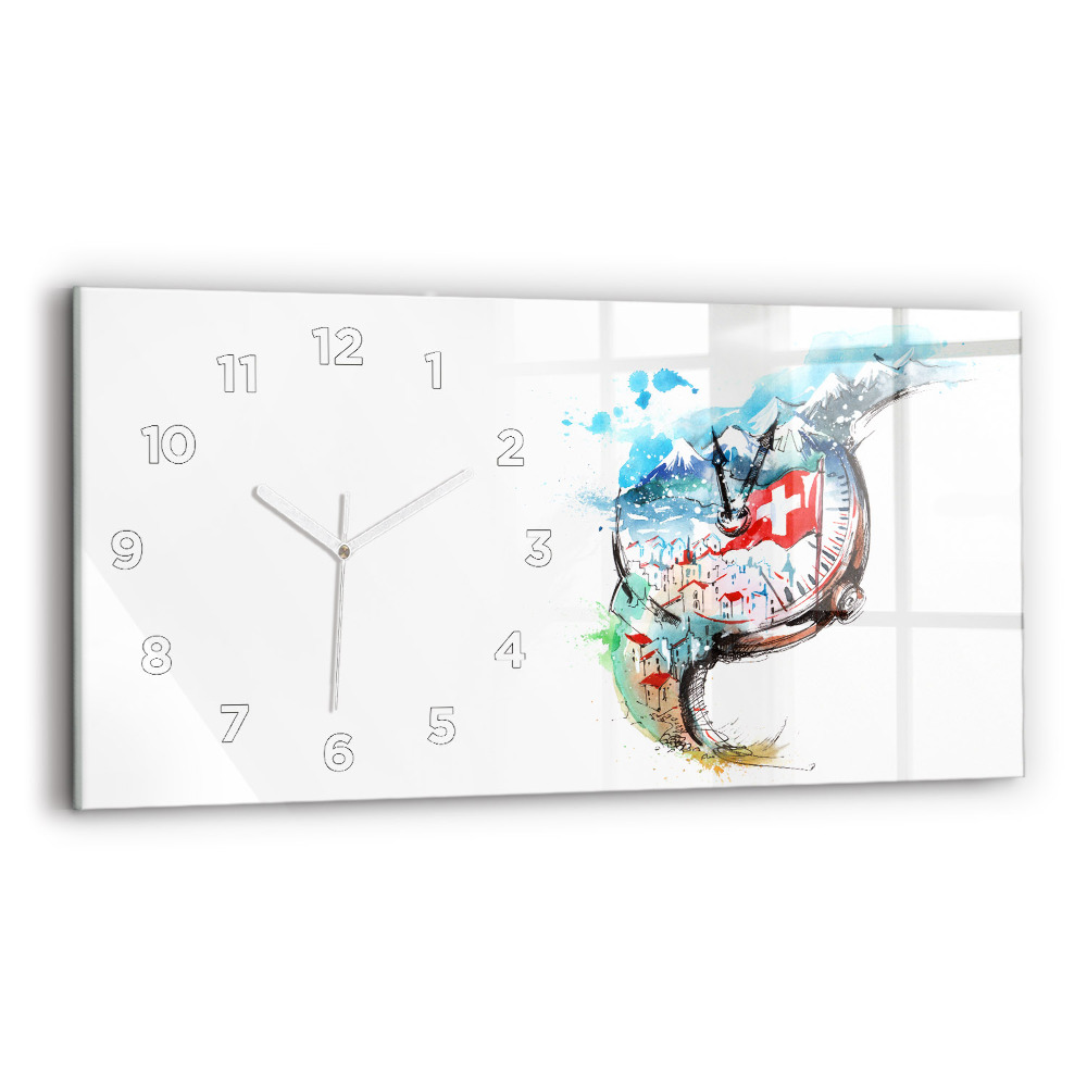 Horloge murale horizontale Montre suisse