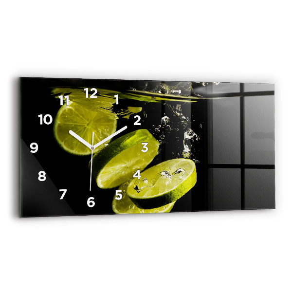 Horloge horizontale en verre Tilleuls