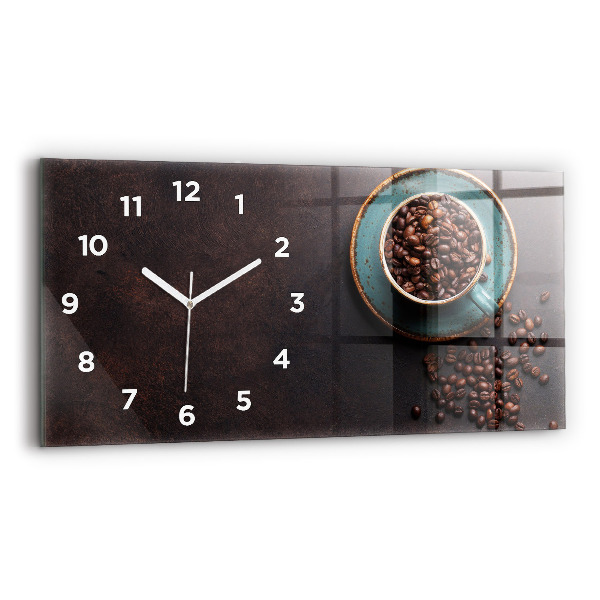 Horloge rectangulaire horizontale Tasse de café