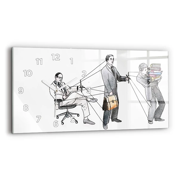 Horloge murale horizontale Personnages en marionnettes