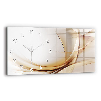Horloge horizontale en verre Abstraction dorée