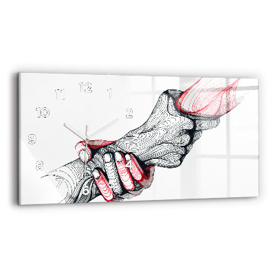 Horloge murale horizontale Garder la main
