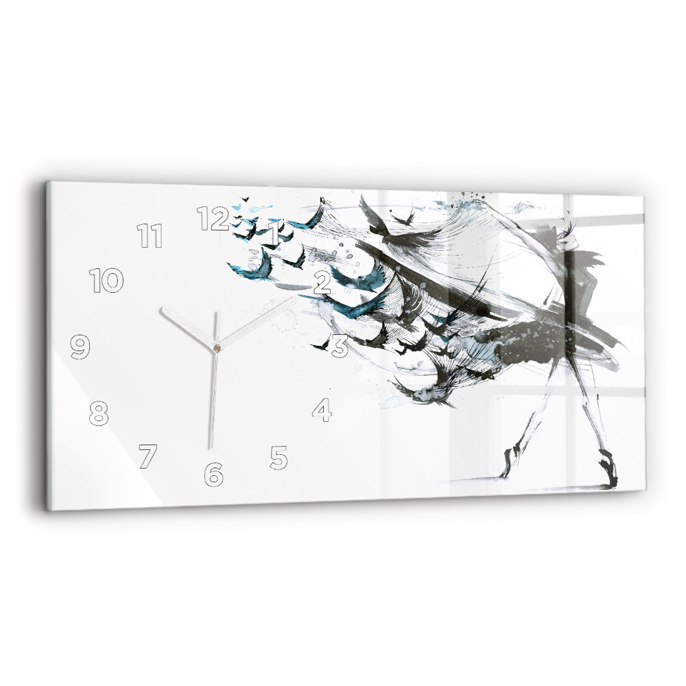Horloge rectangulaire horizontale Femme dansant le ballet