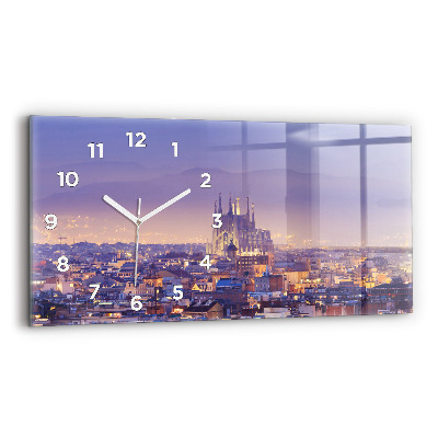 Horloge rectangulaire horizontale Vue de Barcelone