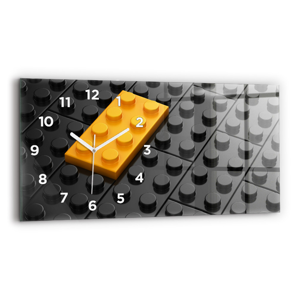 Horloge murale horizontale Blocs de jouets