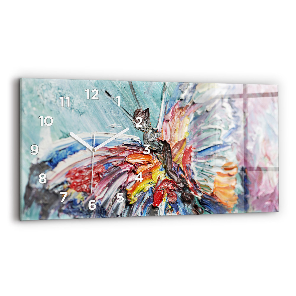 Horloge rectangulaire horizontale Fragment de peinture à l'huile