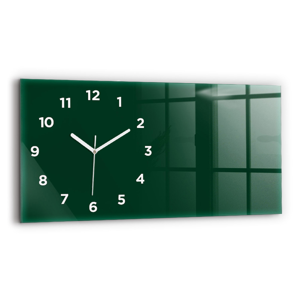 Horloge murale horizontale Couleur vert bouteille