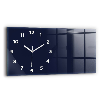 Horloge rectangulaire horizontale La couleur bleu foncé