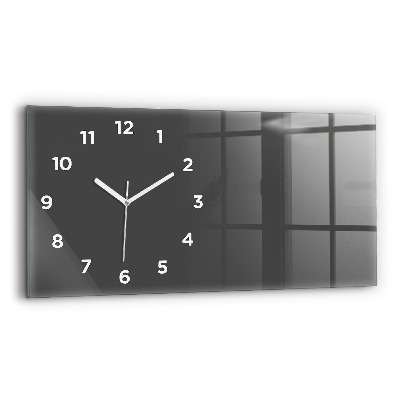 Horloge horizontale en verre Couleur grise