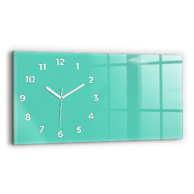 Horloge murale horizontale Couleur turquoise
