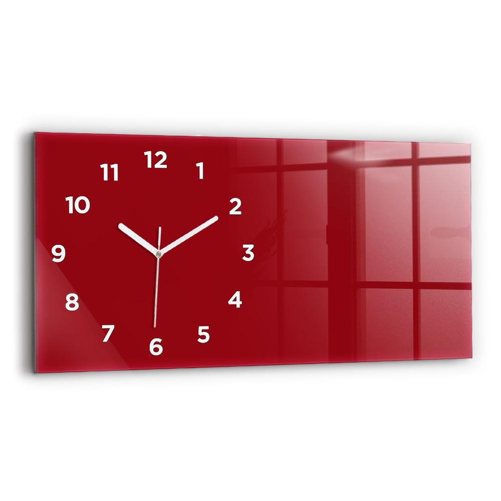Horloge rectangulaire horizontale La couleur rouge