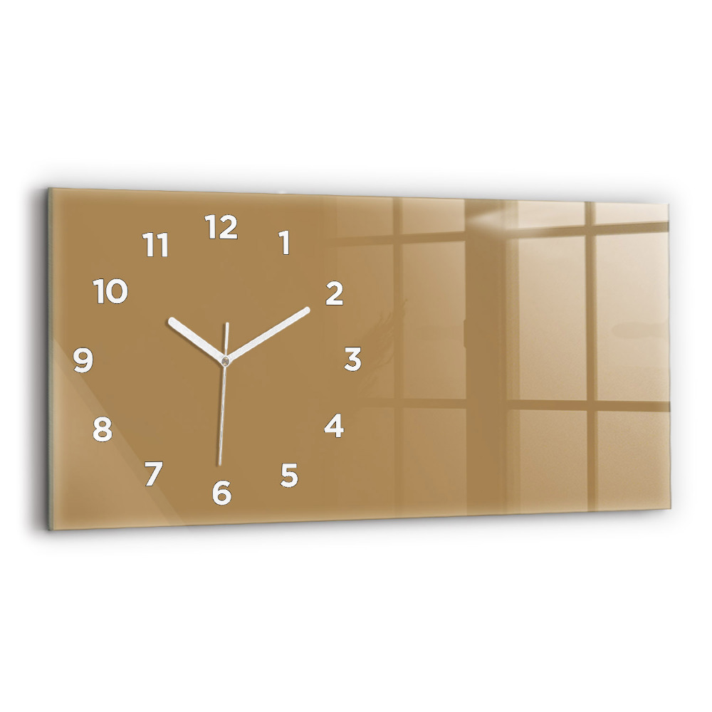 Horloge murale horizontale La couleur beige foncé