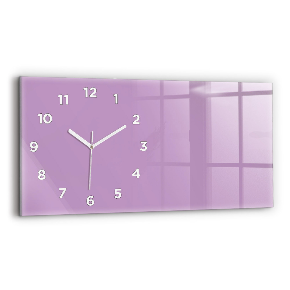 Horloge horizontale en verre Couleur lilas