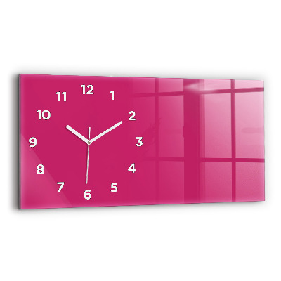 Horloge murale horizontale Couleur rose vif