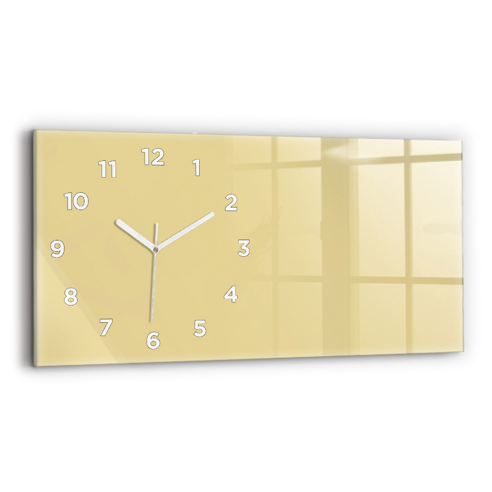Horloge rectangulaire horizontale Couleur crème