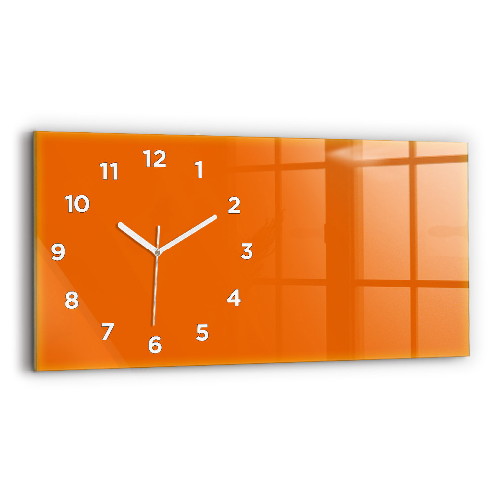 Horloge horizontale en verre Coloris orange