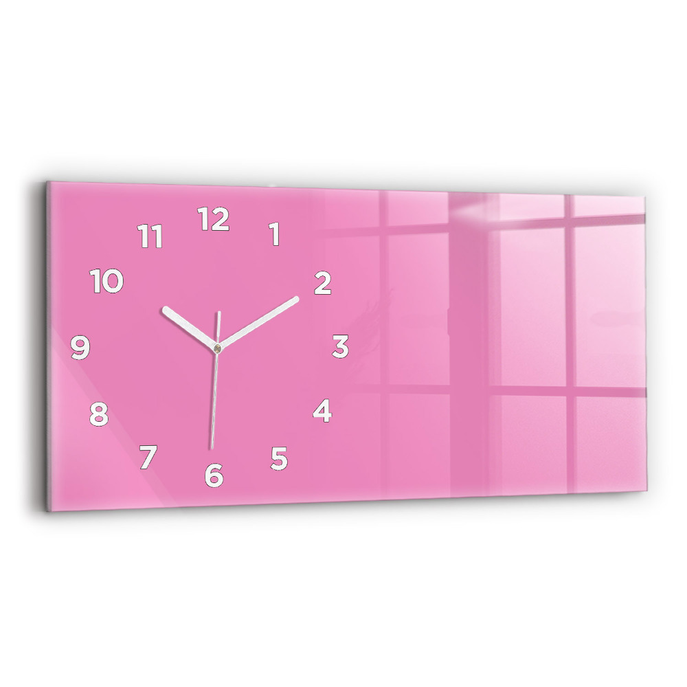 Horloge rectangulaire horizontale Coloris rose