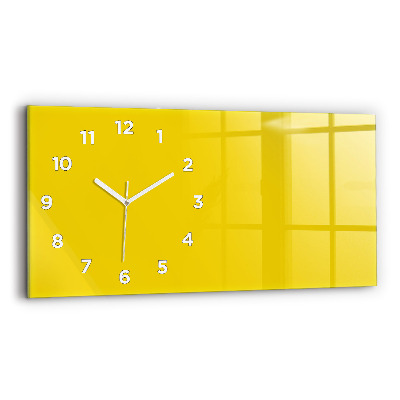 Horloge murale horizontale Coloris jaune clair