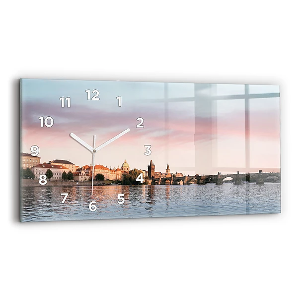 Horloge horizontale en verre Pont Charles à Prague