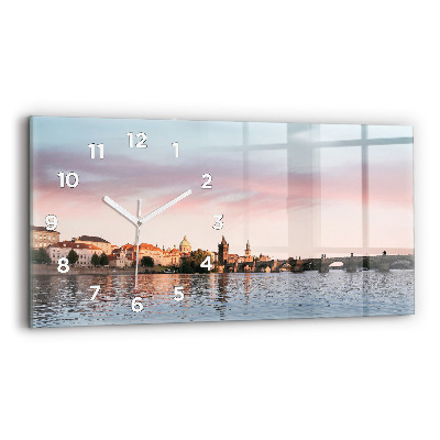 Horloge horizontale en verre Pont Charles à Prague