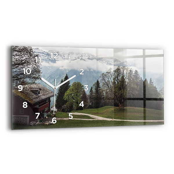 Horloge rectangulaire horizontale Vue de la montagne