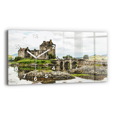 Horloge rectangulaire horizontale Château d'Eilean Donan en Écosse