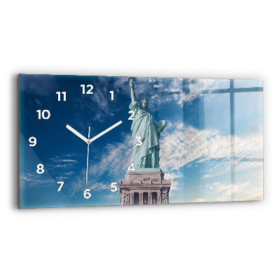 Horloge murale horizontale Statue de la Liberté New York