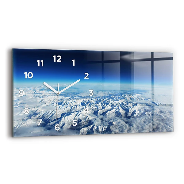 Horloge murale horizontale Bateau de pêche dans le port