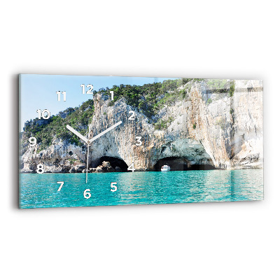 Horloge horizontale en verre Grotte sous-marine