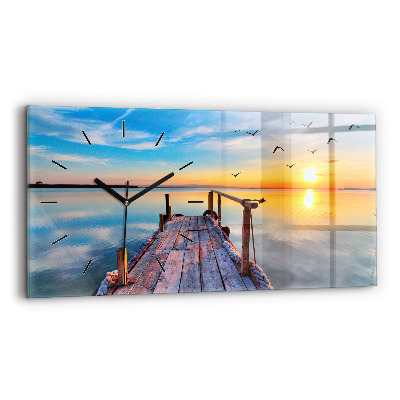 Horloge murale horizontale Pont du lac