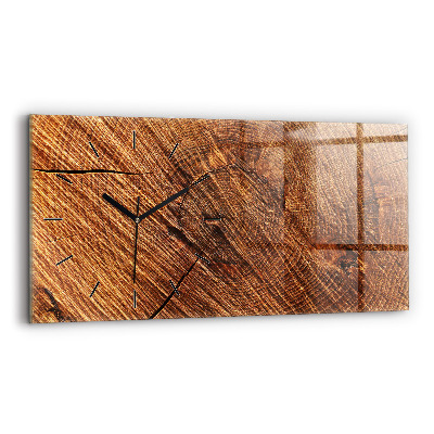 Horloge horizontale en verre Bois décoratif