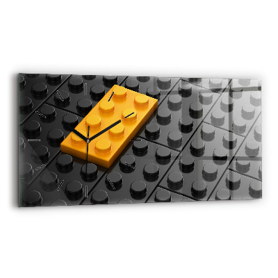 Horloge murale horizontale Blocs de jouets