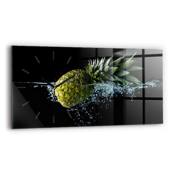 Horloge murale horizontale Ananas