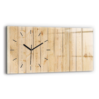Horloge murale horizontale Planches en bois