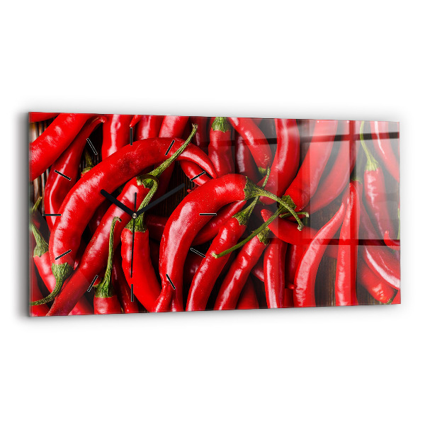 Horloge rectangulaire horizontale Piments forts