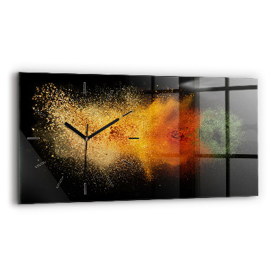 Horloge murale horizontale Épices éparpillées