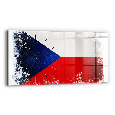 Horloge rectangulaire horizontale Drapeau de la République tchèque