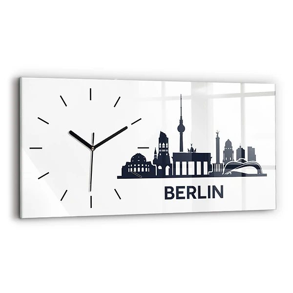 Horloge rectangulaire horizontale Illustration de la ville de Berlin
