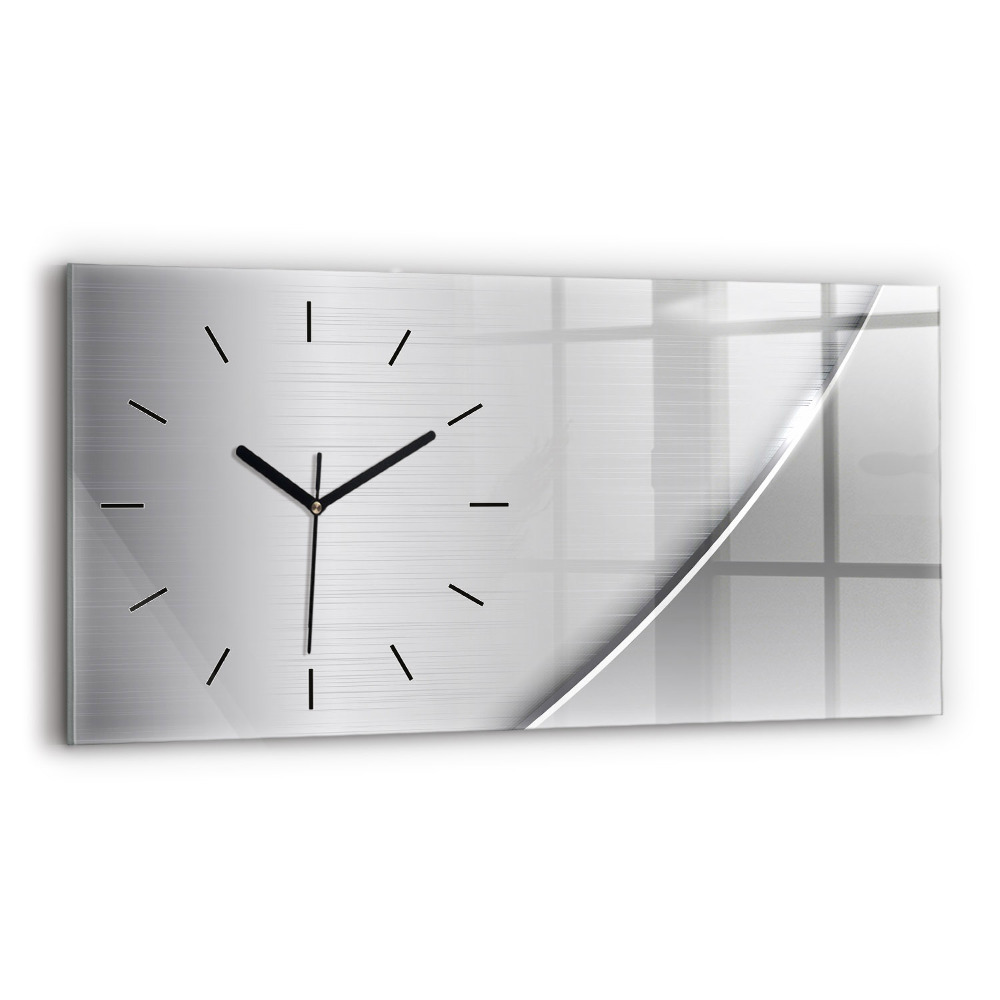 Horloge murale horizontale Motif argenté