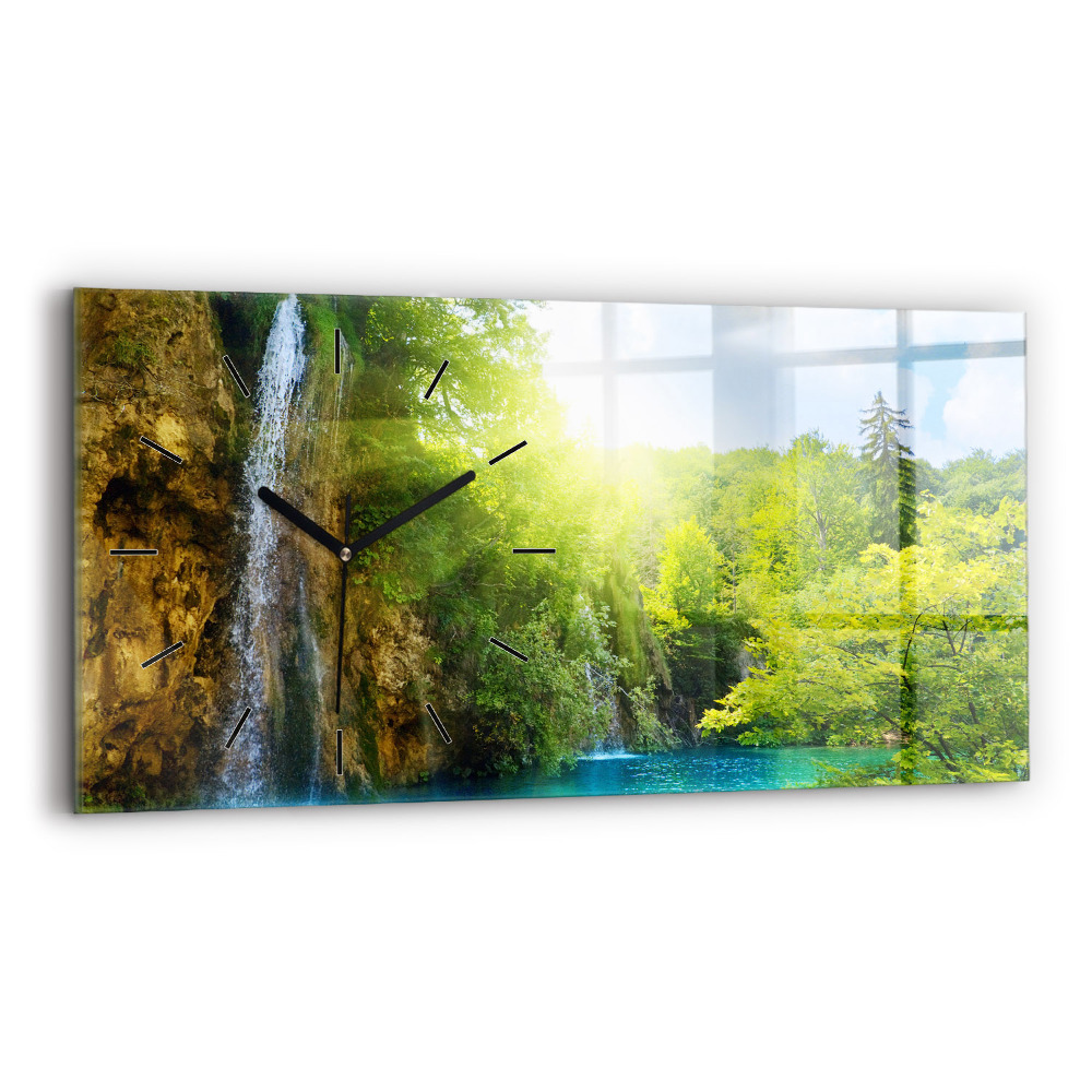 Horloge murale horizontale Paysage de lagune
