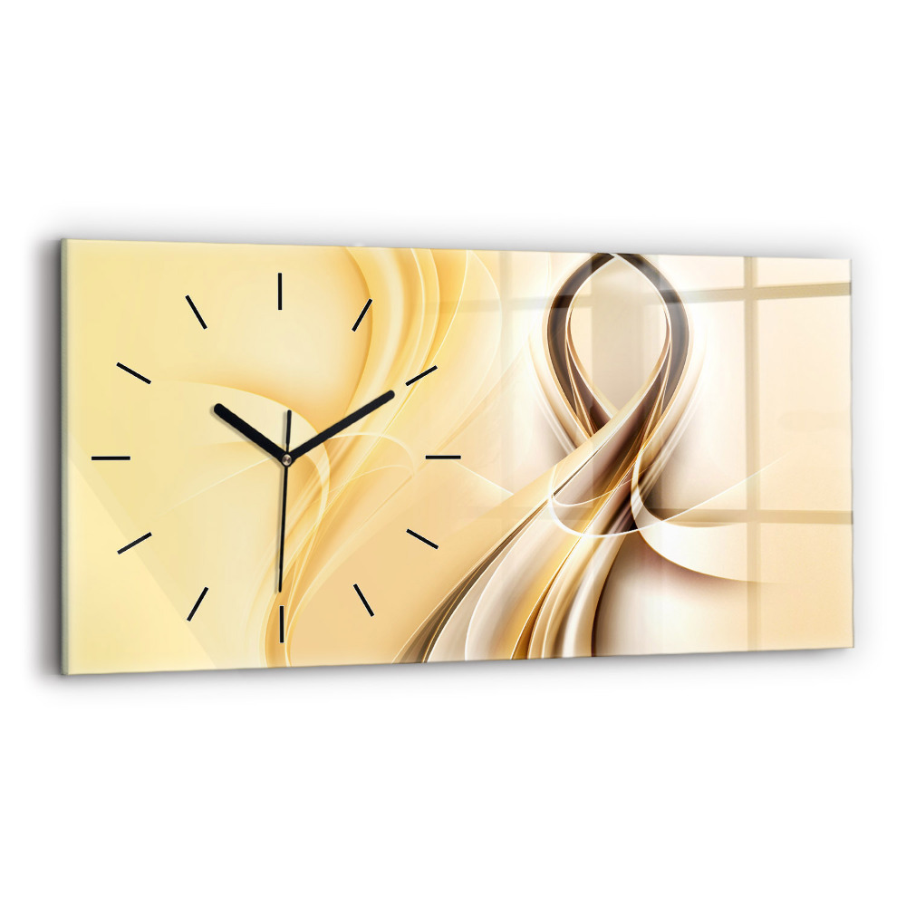 Horloge murale horizontale Vagues abstraites