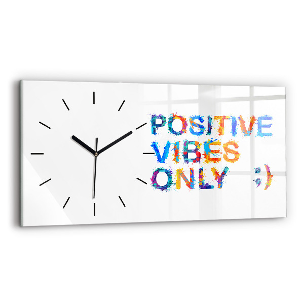 Horloge murale horizontale Citation positive