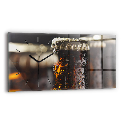 Horloge murale horizontale Bouteilles en verre